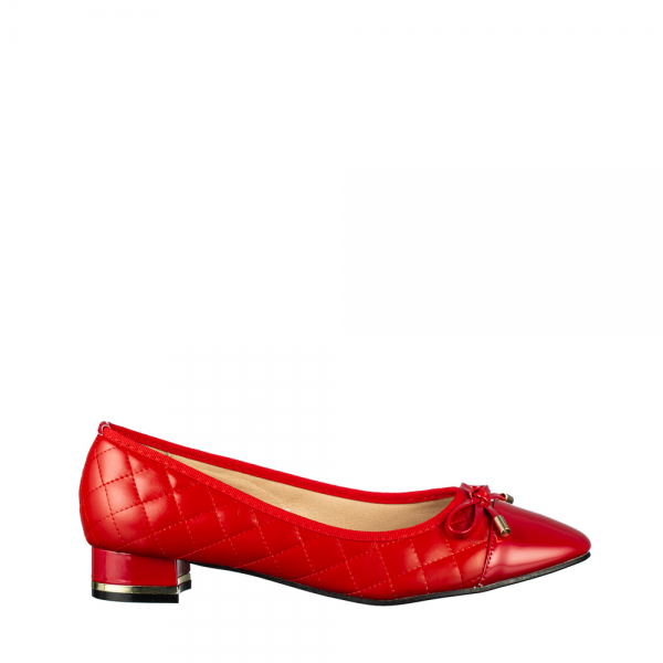 Pantofi dama cu toc rosii din piele ecologica Grece - Kalapod.net